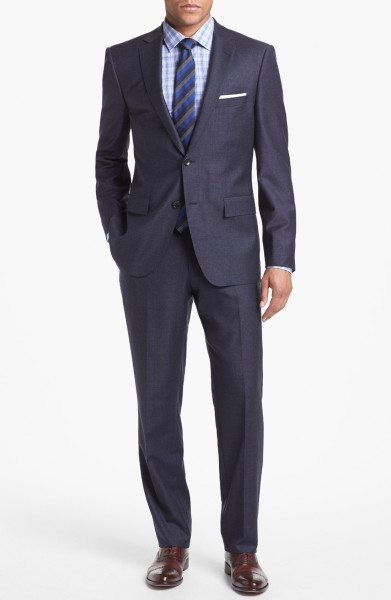 Hugo Boss Navy Solid Slim-Fit Suit